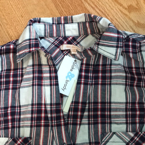 NWT skies are blue XS button down flannel - Picture 2 of 3